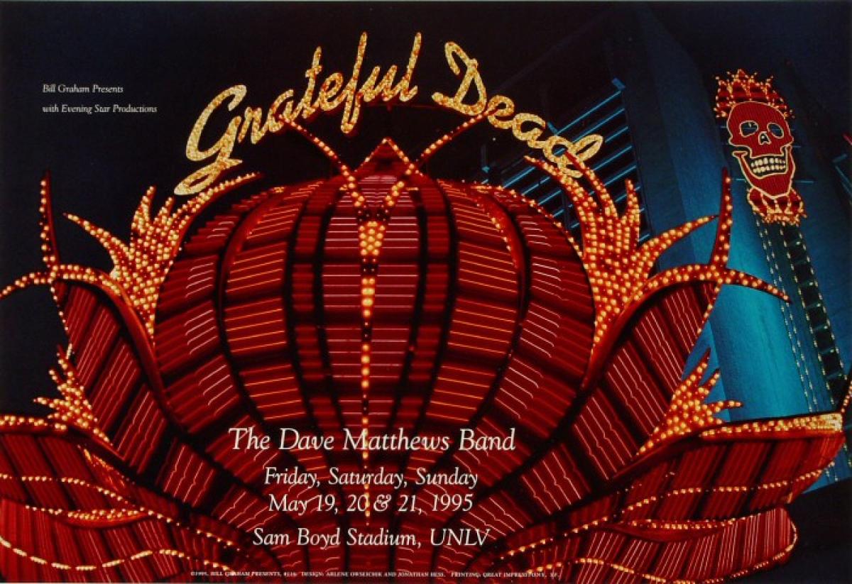 Grateful Dead Vintage Concert Poster from Sam Boyd Stadium, May 19