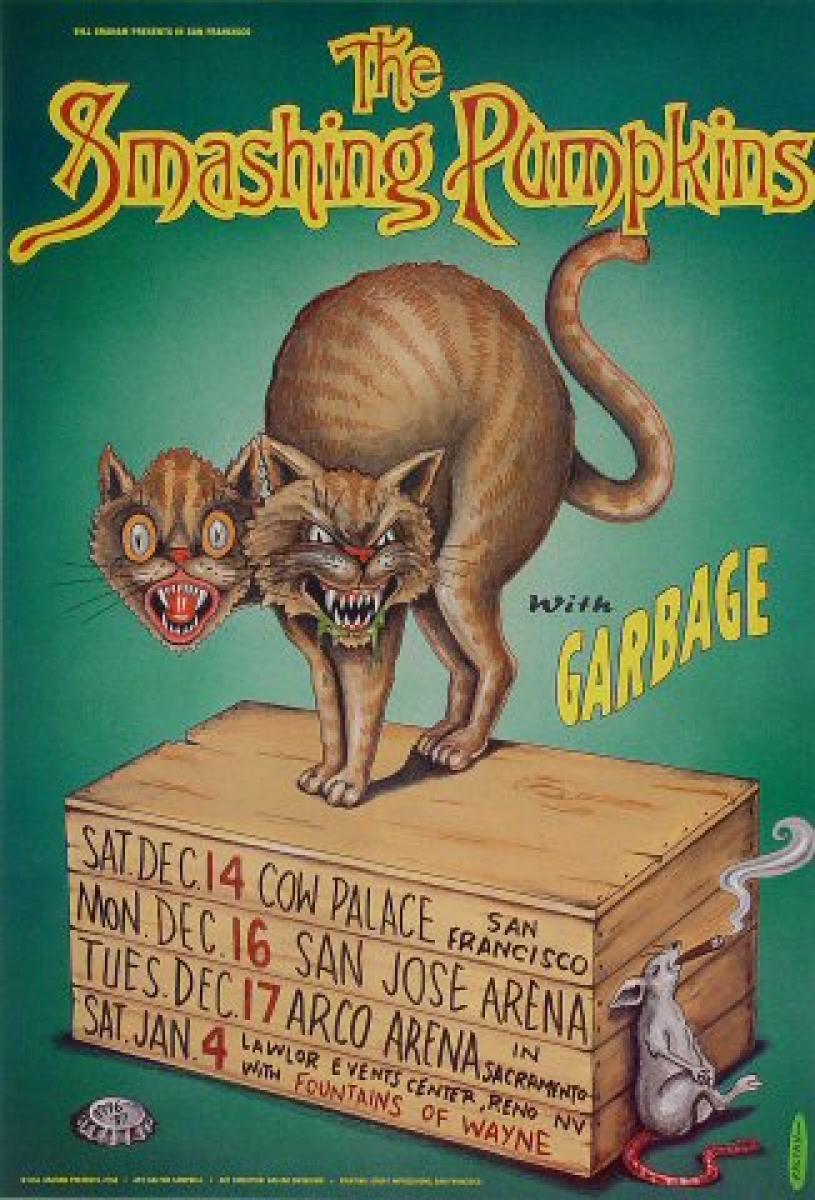 The Smashing Pumpkins Vintage Concert Poster from Cow Palace, Dec