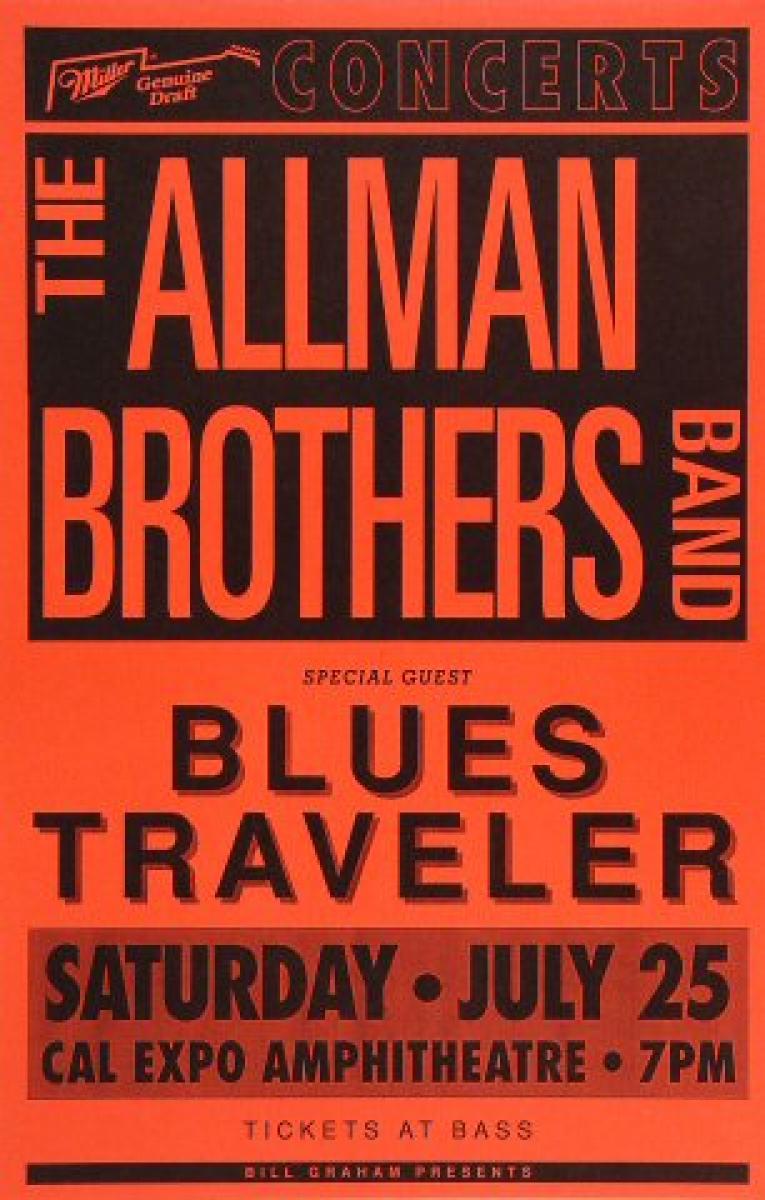The Allman Brothers Band Vintage Concert Poster from Cal Expo