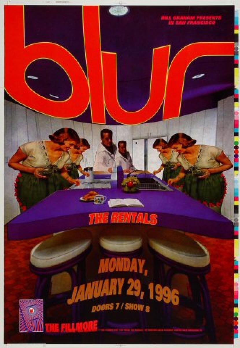 Blur Vintage Concert Proof from Fillmore Auditorium, Jan 29, 1996
