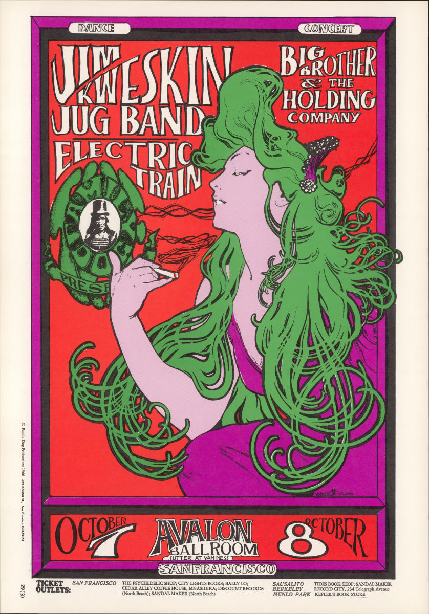 コレクション vintage poster Jim Kweskin Jug Band Vintage Concert Poster from Avalon Ballroom