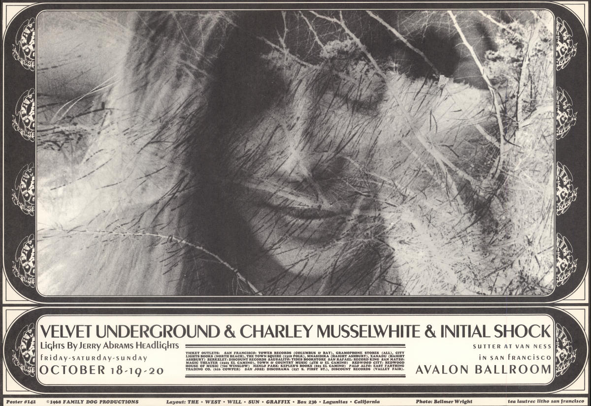 The Velvet Underground Vintage Concert Poster from Avalon Ballroom