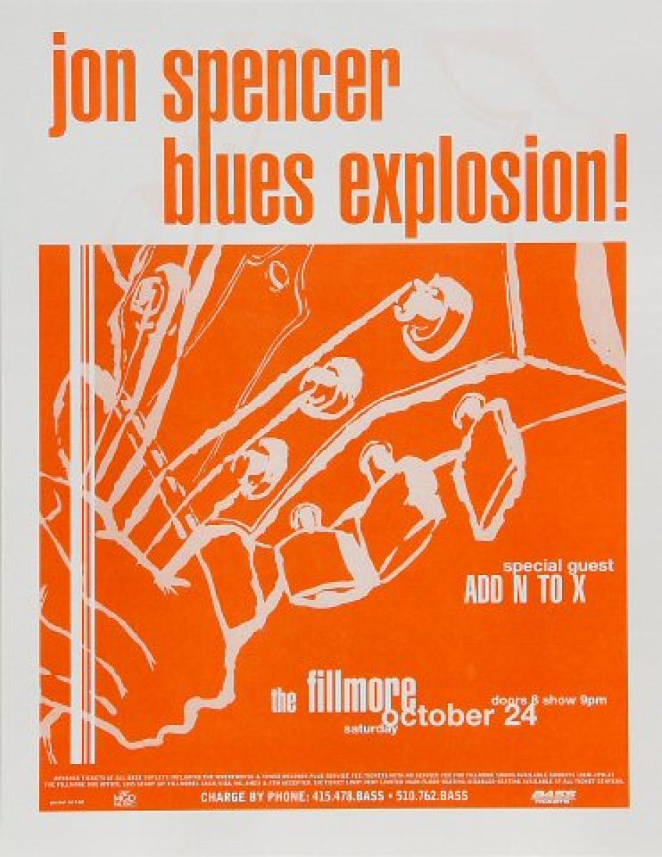 KOZIK Jon Spencer Blues Explosion ポスター Jon Spencer Blues Explosion Concert Poster Cambridge 1995 Kozik