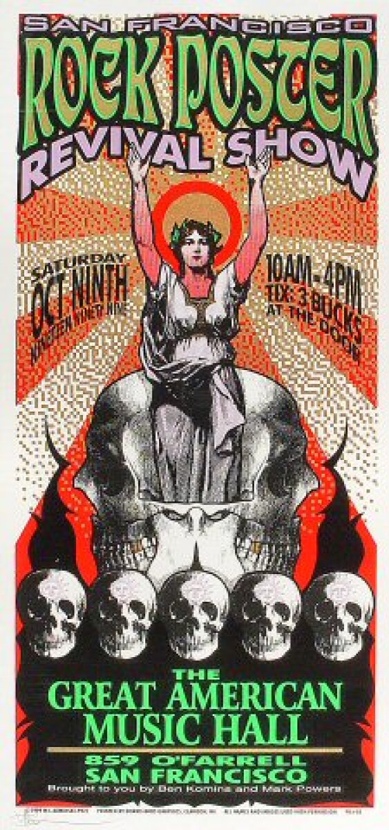 SF Rock Poster Revival Show Vintage Concert Silkscreen from Great