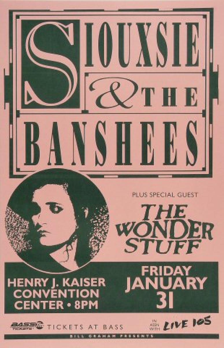 Siouxsie & the Banshees Vintage Concert Poster from Henry J