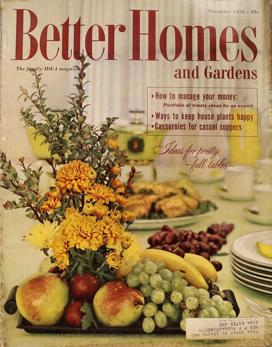 Better Homes And Gardens | November 1958 at Wolfgang's