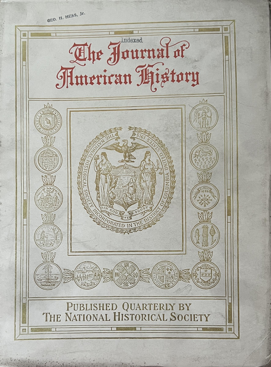 The Journal of American History | April 1928 at Wolfgang's