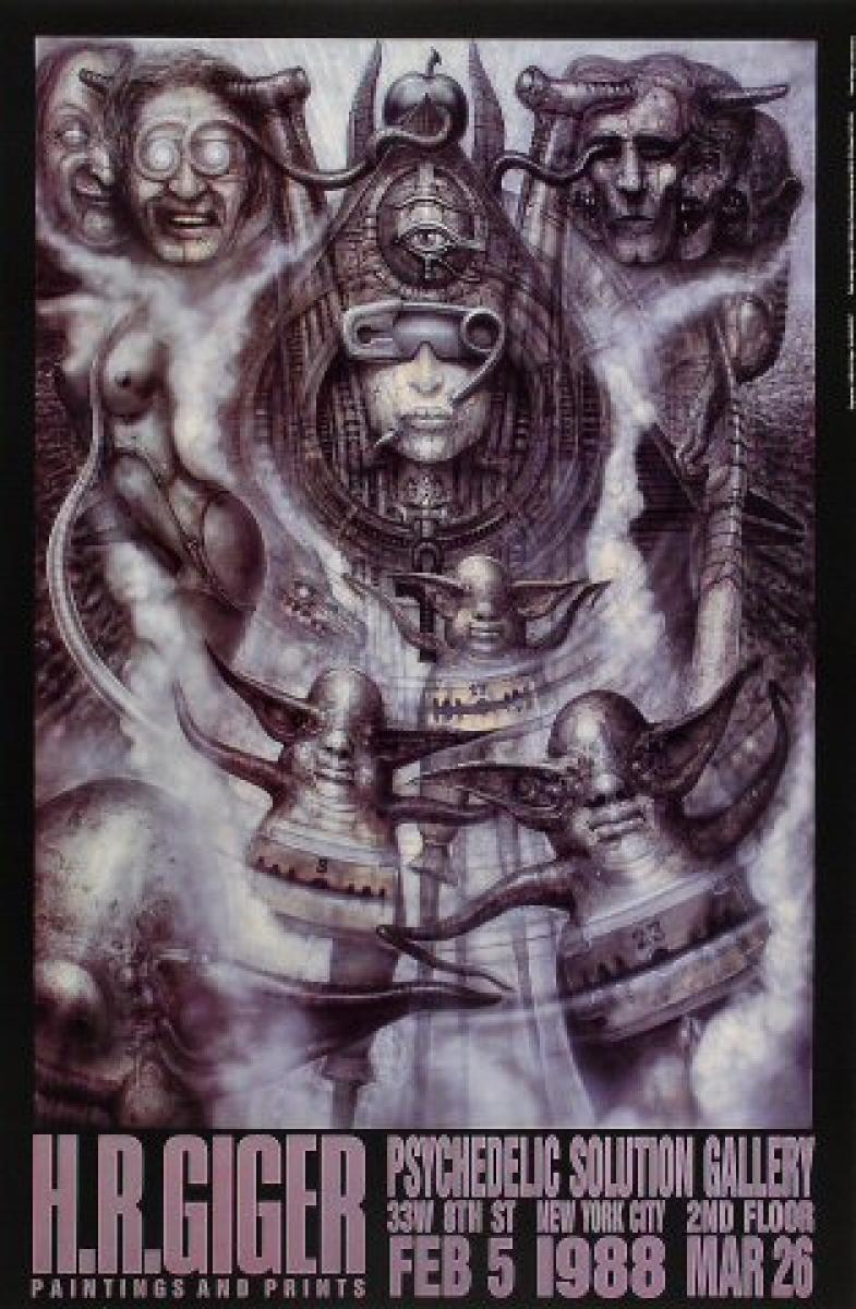 H.R. Giger Paintings and Prints Vintage Concert Poster from