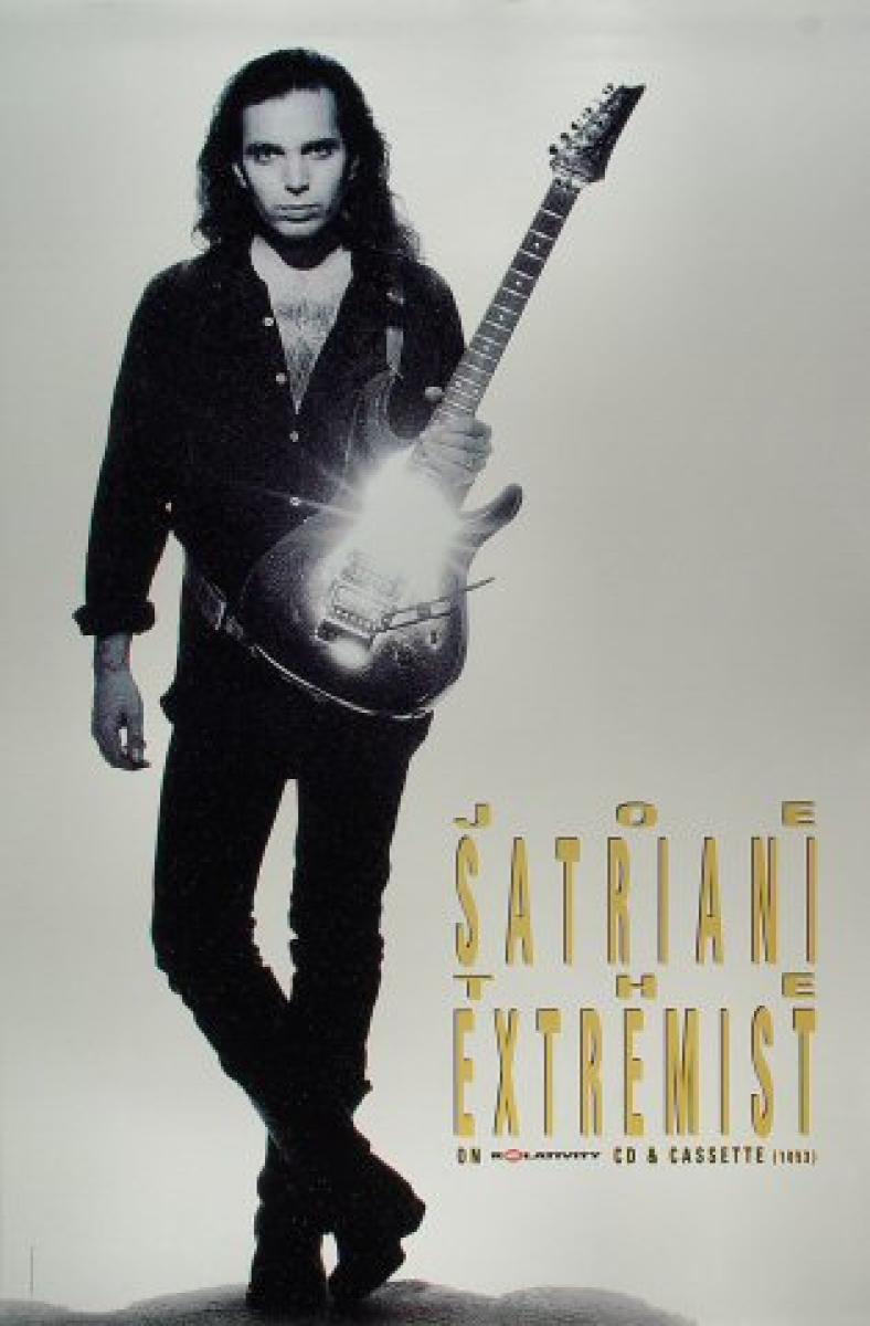 JOE SATRIANI サイン入りドラムヘッドとチラシセット Joe Satriani Vintage Concert Poster from Berkeley Community