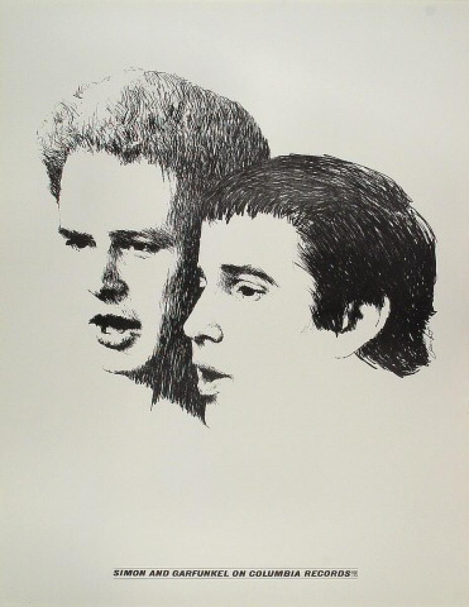 Simon & Garfunkel Vintage Concert Poster, 1966 at Wolfgang's