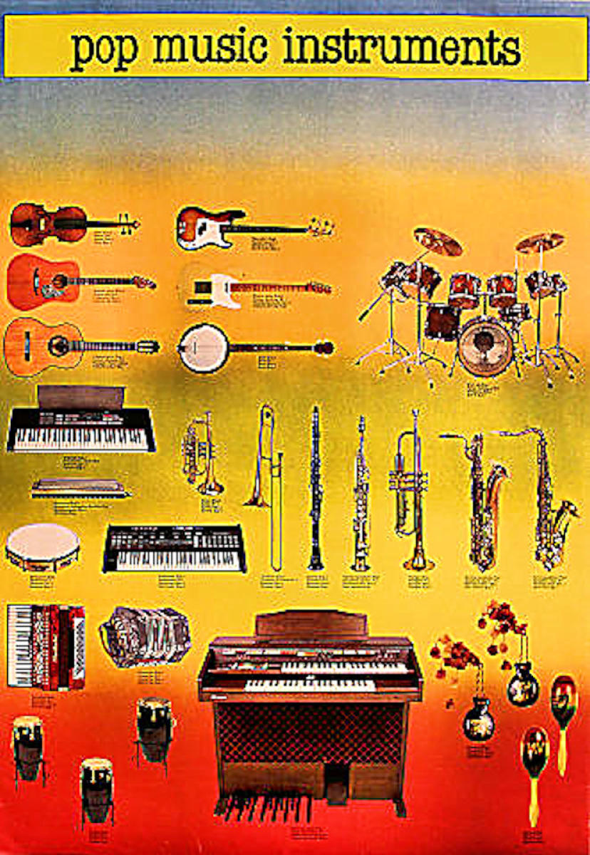 Pop Music Instruments Vintage Concert Poster at Wolfgang's
